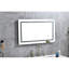 Miroir de salle de bain à DEL 36 po x 28 po à intensité variable, à mémoire de forme