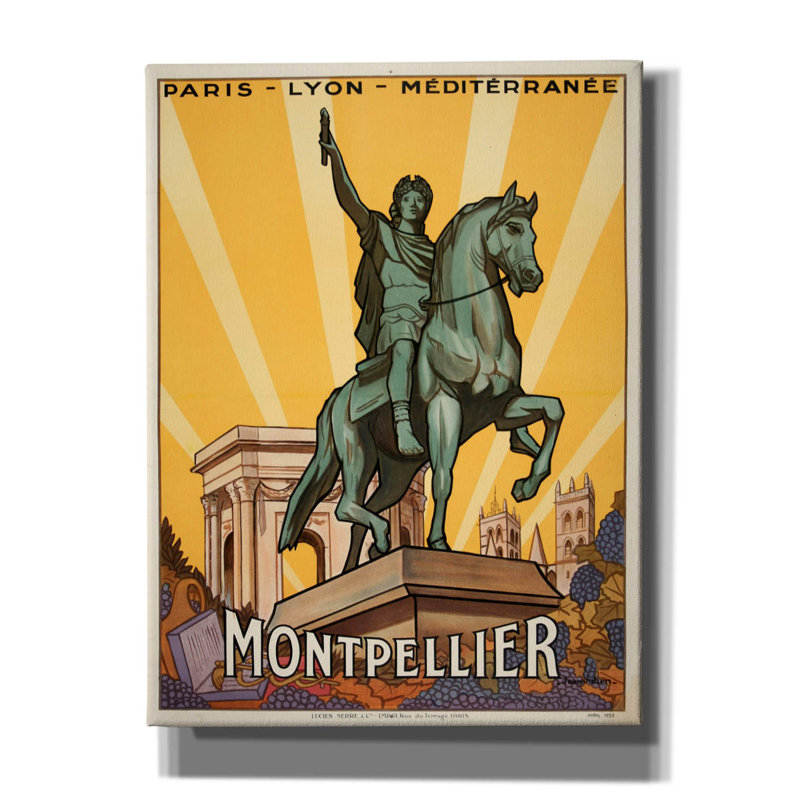 Affiches rétro "Montpierre", H 16 po x l 12 po x P 0,75 po