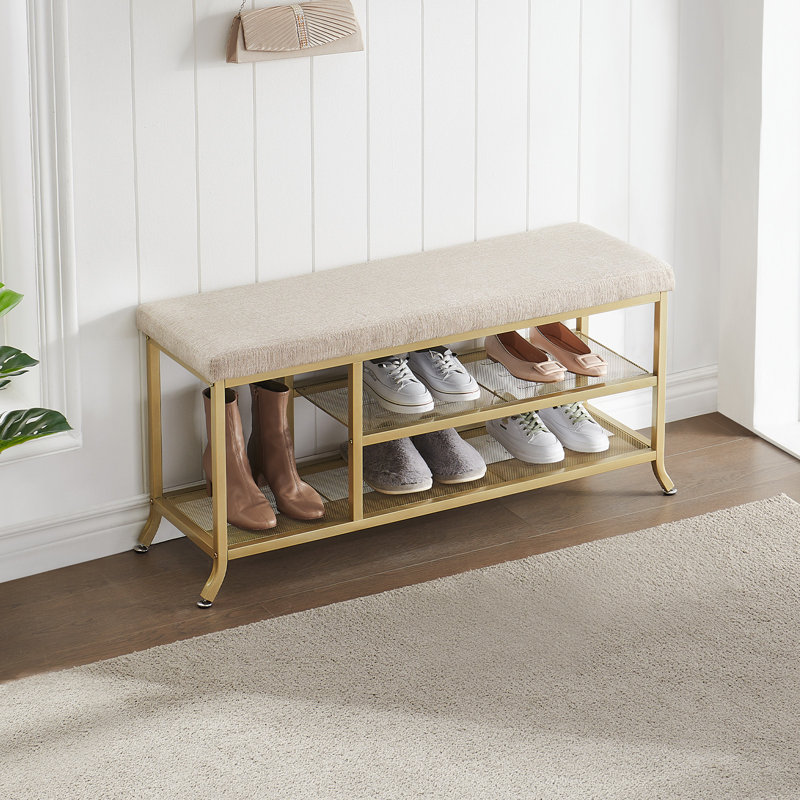 Banc de rangement pour chaussures en bois d'ingénierie multi-tailles facile à nettoyer Rangement polyvalent pour hall d'entrée