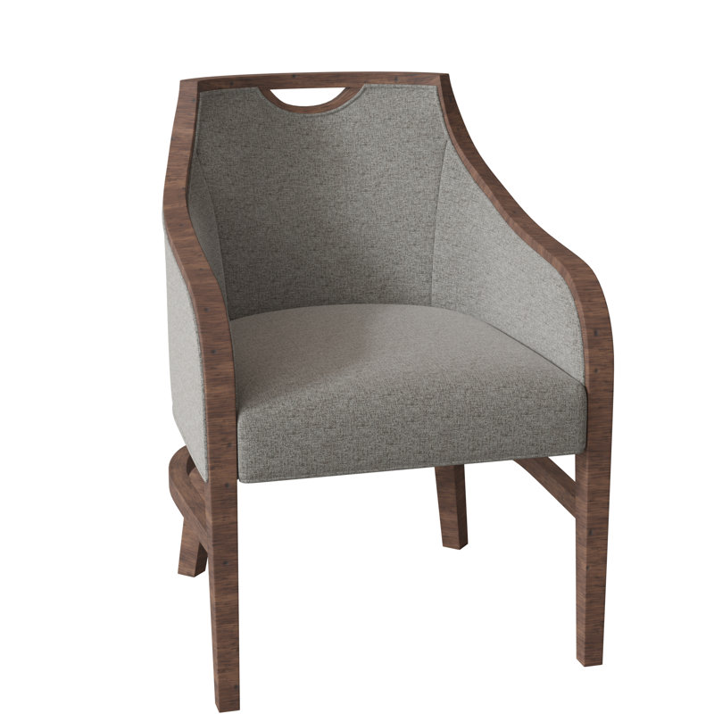 Anthony 24" W Armchair, 8789 Barley Polyester, Tobacco