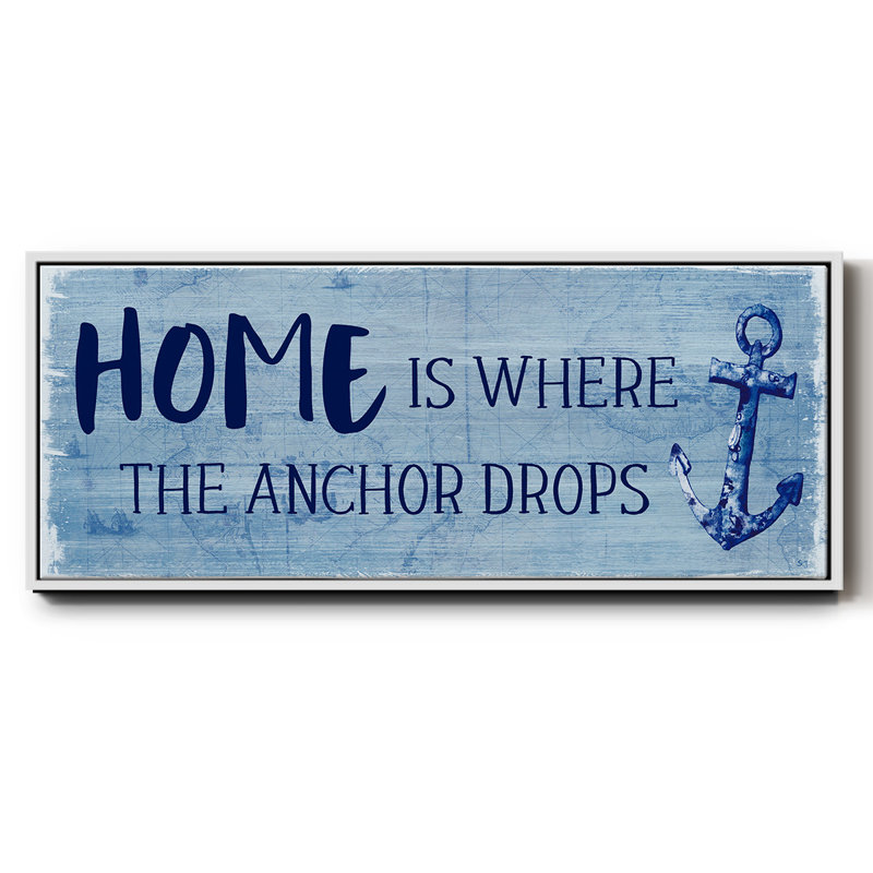 «Where the Anchor Drops», toile encadrée, H 8 po x l 20 po
