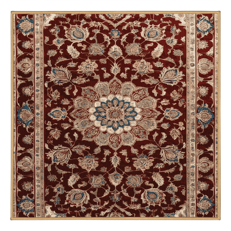 Tapis brun lavable à la machine, Carré 3 pi