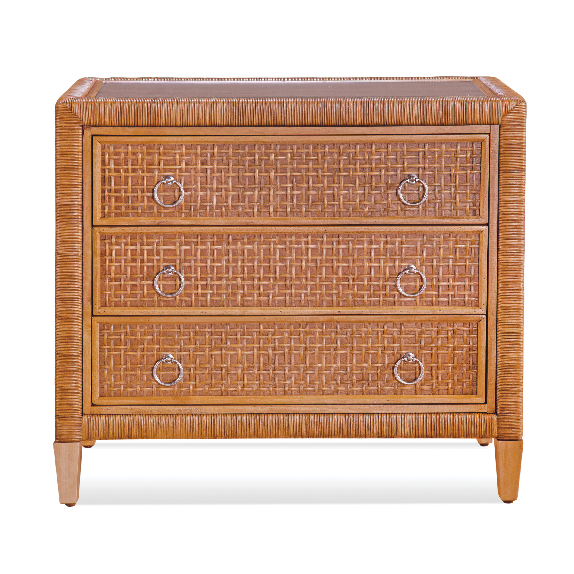 Monterey 3 Drawer 36" W Dresser, Satin Nickel, Yes, Honey