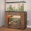 Support d'aquarium de 40 à 50 gallons avec prise de courant, lumière DEL, grand tiroir de rangement, support pour aquarium robuste pour aquarium, reptile de tortue, terrarium d'amphibiens, brun rustique