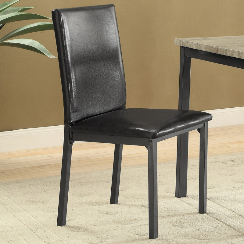 Ensemble de 2 chaises d'appoint rembourrées en similicuir
