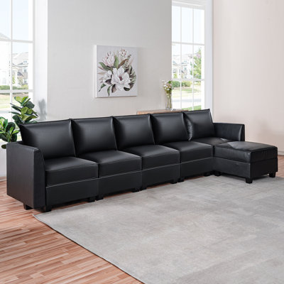 Rudolfa 5 Seater Convertible U-Shaped Sectional Sofa with Ottoman & Reversible Chaise,