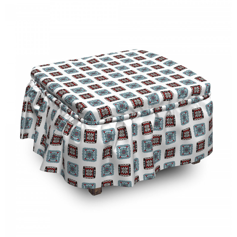 Box Cushion Ottoman Slipcover