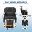 Fauteuil de coiffeur en cuir de polyuréthane argenté de première qualité avec capacité de levage de 330 lb avec système de levage hydraulique et verrou pivotant à 360 °