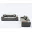 Boucle gris foncé - 3 places et 2 avec coussins confortables, table de bout pour le salon, design moderne, table, option agréable-1022858784