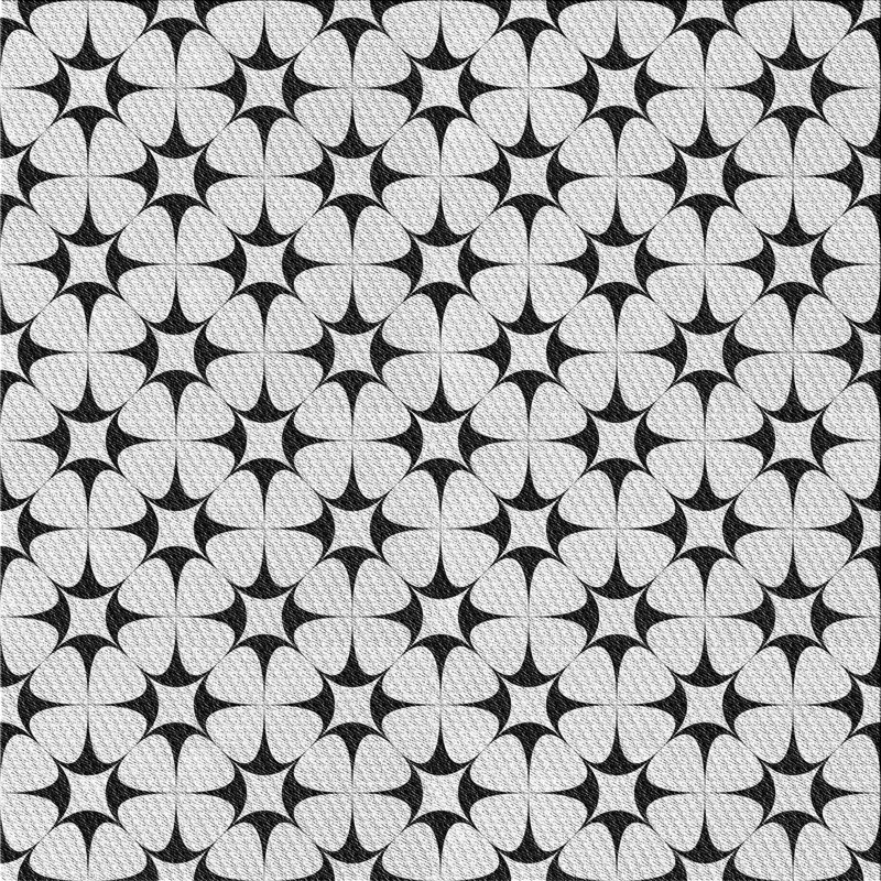 Tapis noir à motifs géométriques, Carré 3 pi