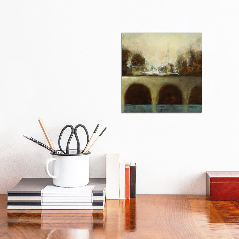 Foggy Bridge II by Randy Hibberd - Wrapped Canvas Painting, 30.48 cm H x 30.48 cm W