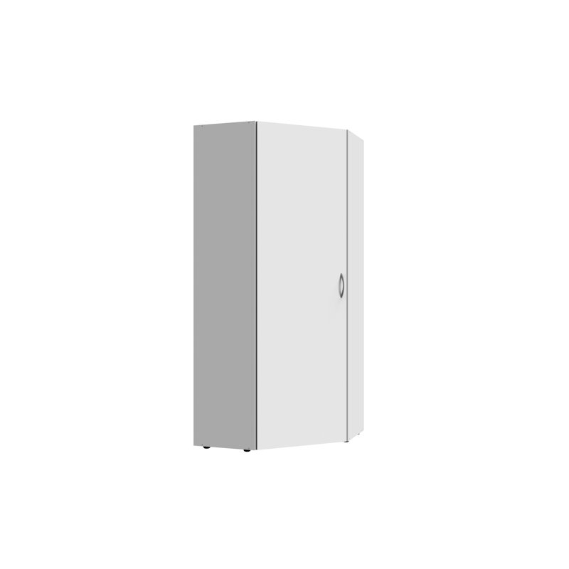 Enkhtuya 1 Door Wood Wardrobe, White