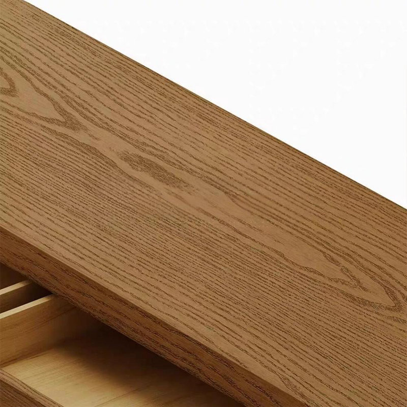 Console Mid-Century moderne en bois massif, H 33,5 po x l 39,4 po x P 11,8 po