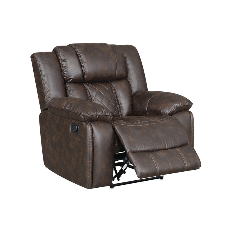 Cadem 42" Wide Recliner Chair, Brown 100% Polyester