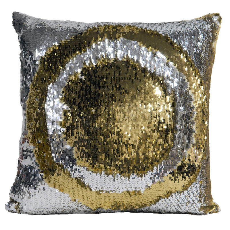 Wilkins Square Cushion Cover, Gold/Silver