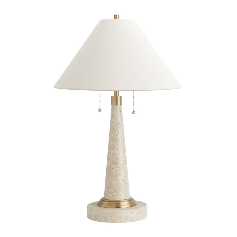 Lampe de table 27,75 "en résine avec abat-jour avoine