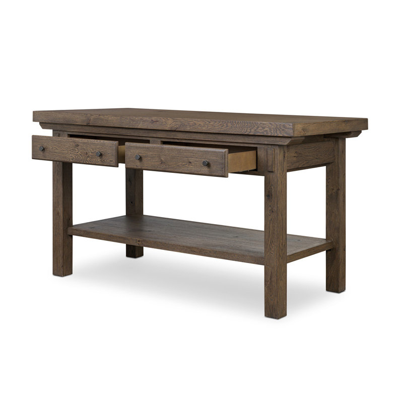 Tobiah Kitchen Island-Brown Oak
