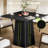  31.5'' Wooden Square Pedestal Dining Table, Rustic Dining Table for 2-4-896256555