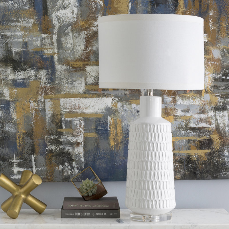 Fincastle Ceramic Table Lamp, White