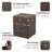 Lannigan Vintage Storage Chest with Buckle Hinged Top, Linen Accent End Side Table