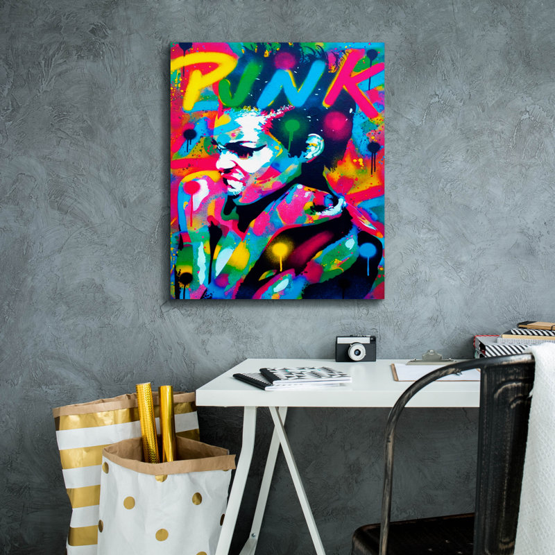 " Punk " by Abstract Graffiti, 24" H x 20" W x 0.75" D