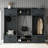 Retro Blue Four-In-One Detachable Coat Rack With 7 Hooks, Drawers, And Storage Cabinet; Also Functions As A Shoe Bench, Suitable For Entryways And Hallways.