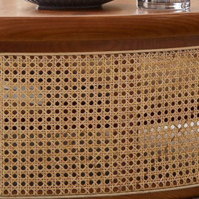 Table basse ronde en bois de cerisier