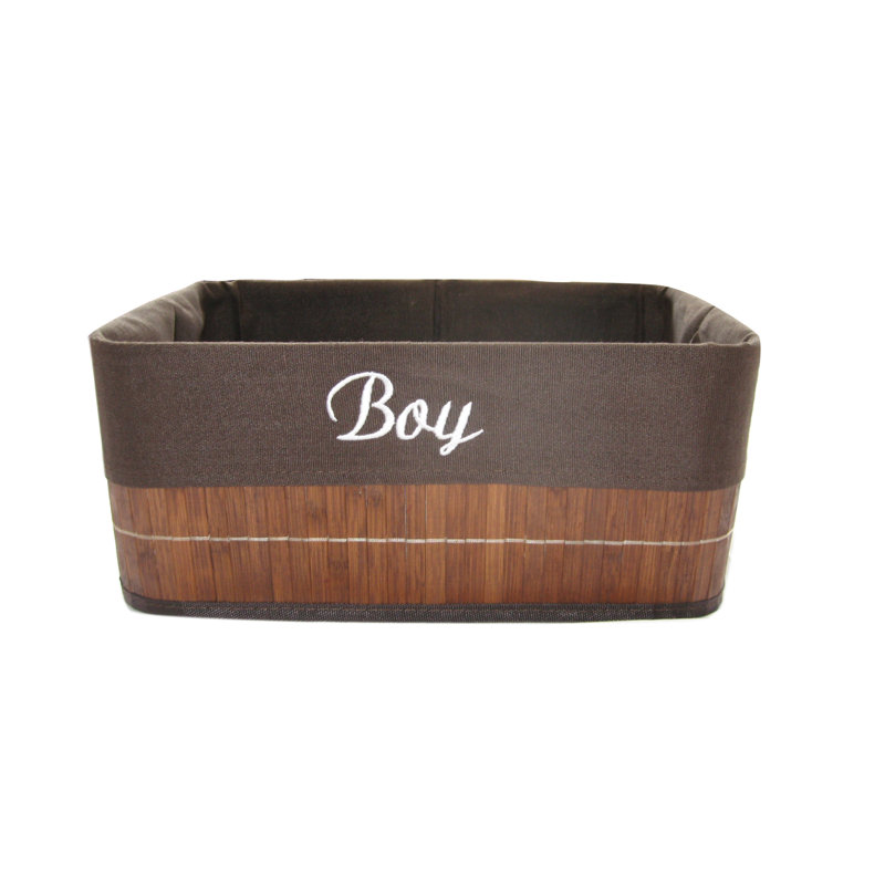 Panier à linge en bambou carré en osier