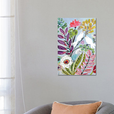 Bird Love II by Karen Fields - Wrapped Canvas Painting