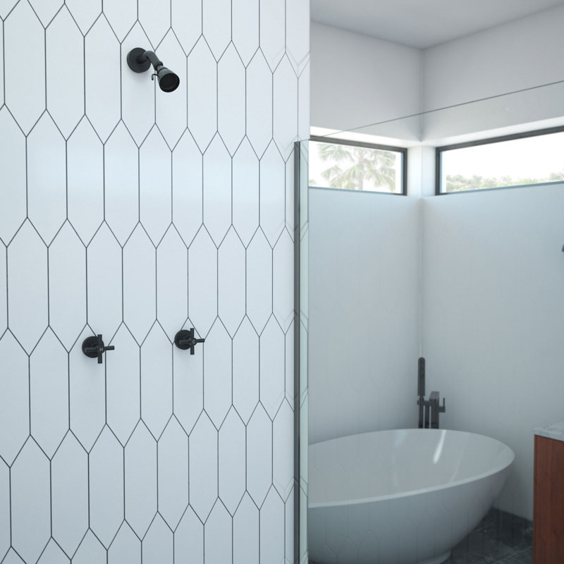 Coral Round Solid Brass Shower Faucet Set (Valve Included), Matte Black