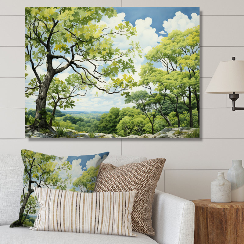 Green Tree Sycamore Serenade I - Tree Sycamore Canvas Wall Art147, H 12 po x l 20 po x P 1 po