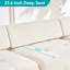 Canapé modulaire velours capitonné modulaire, beige-1119169396