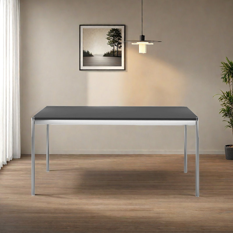 Bureau d'écriture moderne Modern Minimalist, H 28,93 po x l 62,99 po x P 31,49 po, Noir