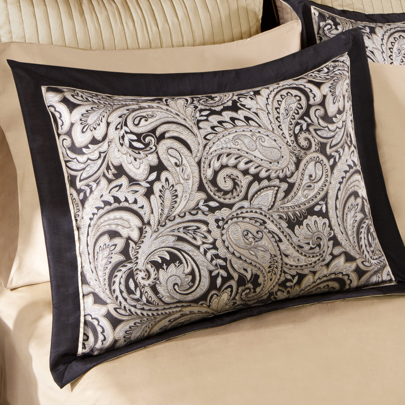 California King Black Cotton Reversible Bed in a Bag Set