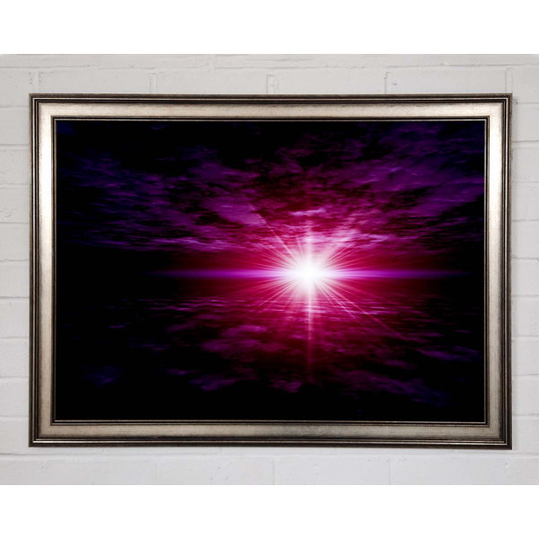 Ebern Designs Pink Sun Star Skies - Single Picture Frame Art Prints ...