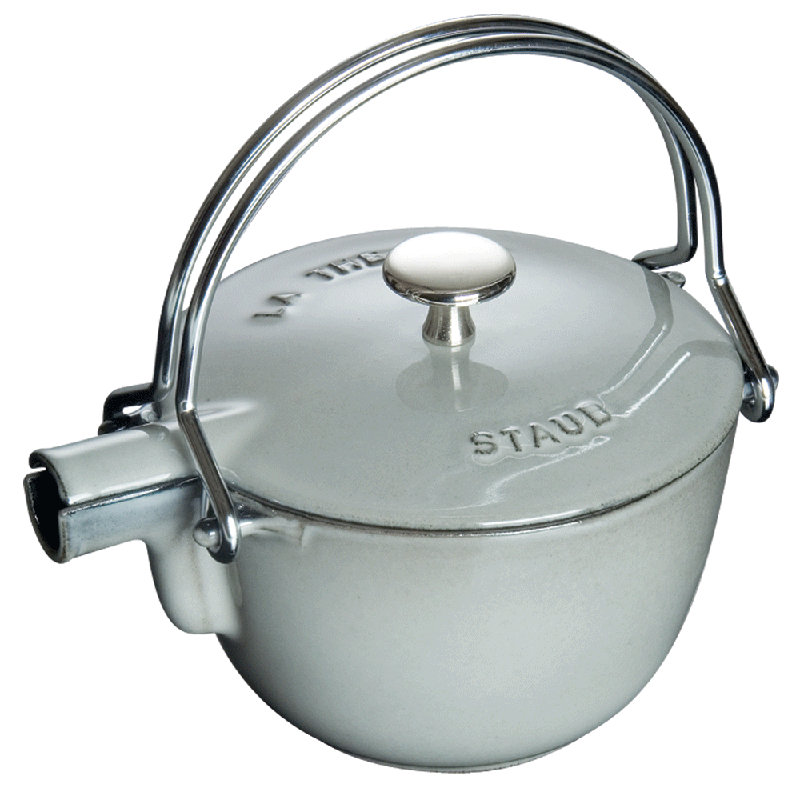 Staub Cast Iron 1.22-qt Round Tea Kettle, Graphite