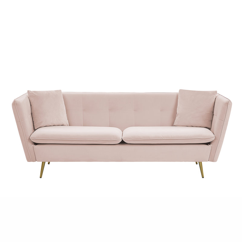 Baer Velvet Sofa, Pink