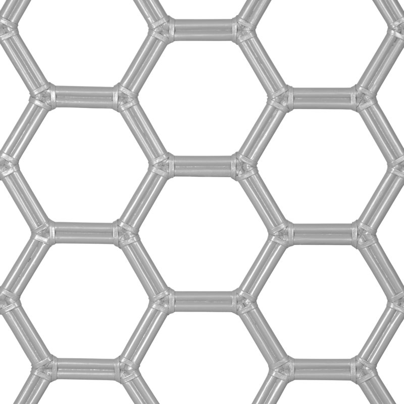 Honeycomb Open-Frame Headboard, Light Gray, Queen