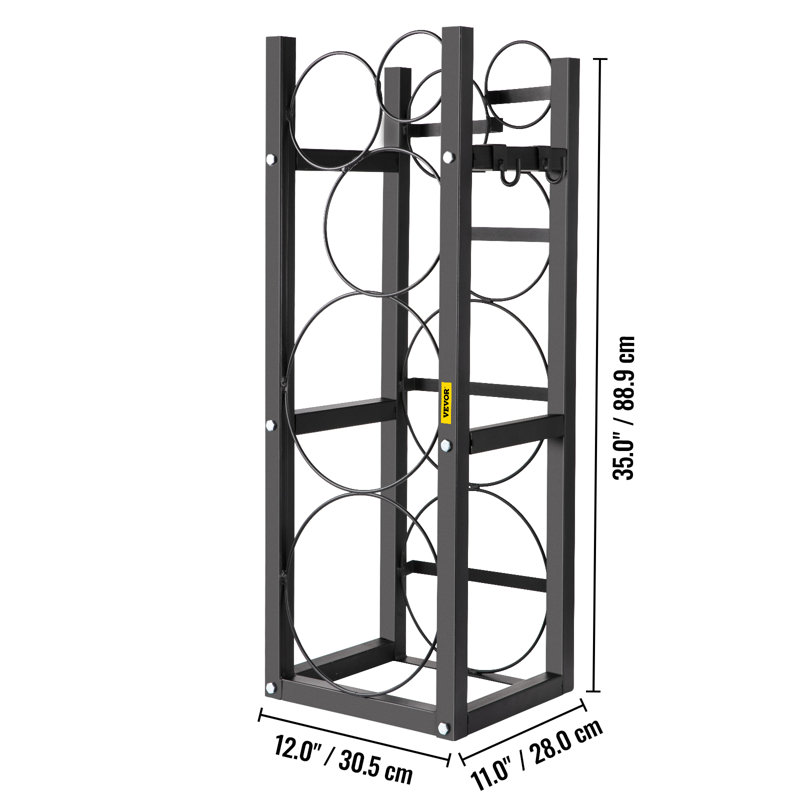 Support de rangement en acier, H 35 po x l 12 po x P 11 po