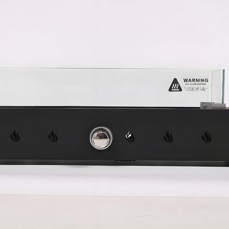 Foyer rectangulaire au propane avec perles de verre résistantes au vent, 40 000 BTU pour une utilisation extérieure et une durabilité à l'année