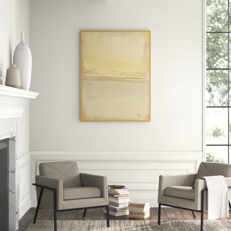 Golden View 1' Framed Print on Canvas