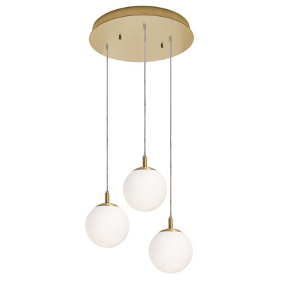 Luminaire suspendu en grappe à 3 lumières Altia