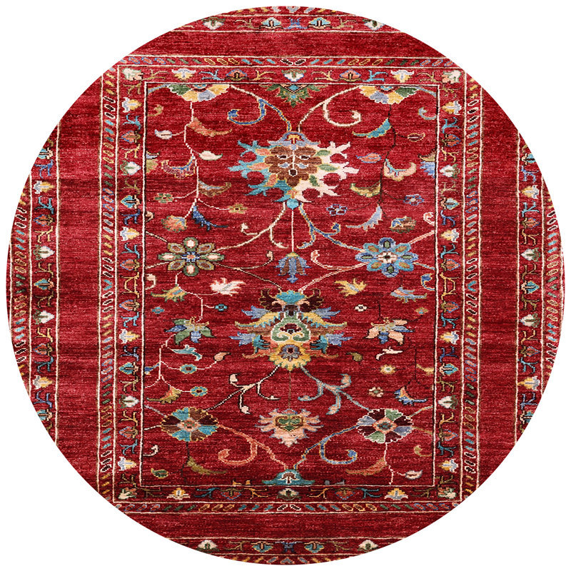 Tapis oriental rouge Fyllia, Rond 7 pi