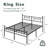 18" Platform king bed frame, Heavy Duty metal bed frame, No Box Spring Needed, Noise Free, Double Beds for Couples & Families, Perfect for Master Bedrooms-782550853