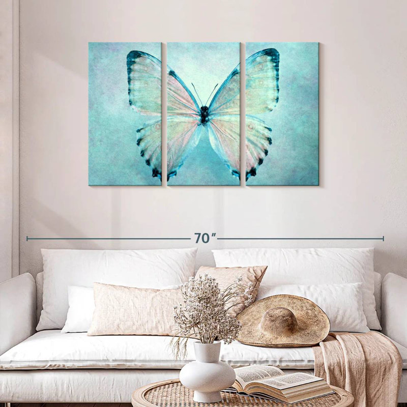 Brampt Delicate Blue Butterfly, 28" H x 45" W