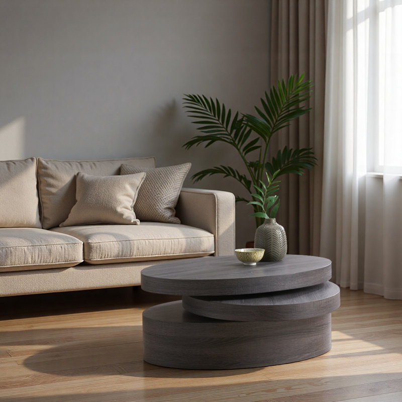TABLE BASSE MODERNE ROTATIF - Mat