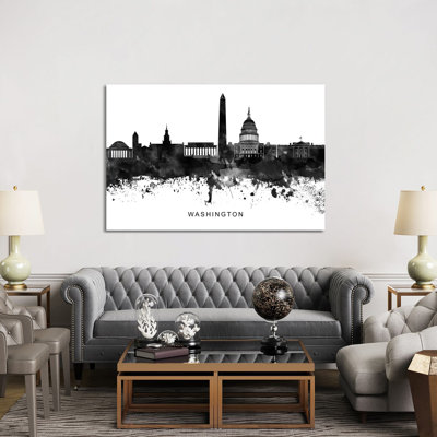 Washington Skyline 1 Piece Wrapped Canvas Painting