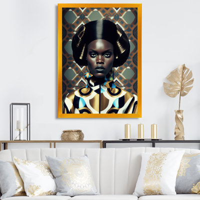 «Beautiful Contemporary Contemporary Retro Woman IV», reproduction sur toile