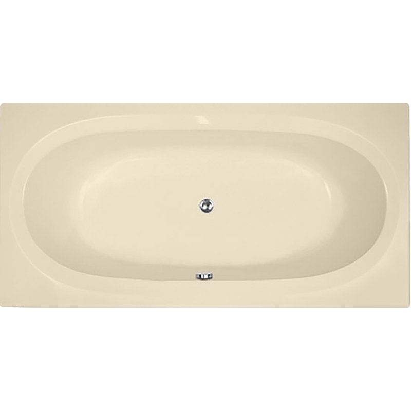 Caribe 72'' x 36'' Air Gelcoat Bathtub, Bone, Polished Brass