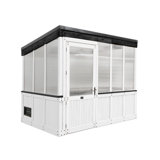Backyard Discovery Willow 9' x 6' White Cedar Wood and Polycarbonate Walk-In Outdoor Greenhouse Kit with PowerPort